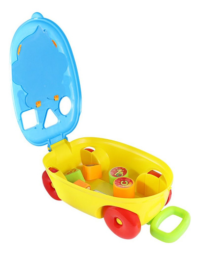 Baúl didáctico de juguete para niños con piezas de montaje de pequeños monos de colores