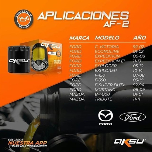 Filtro Aceite Ford Mustang V8 4.6 1999-2008