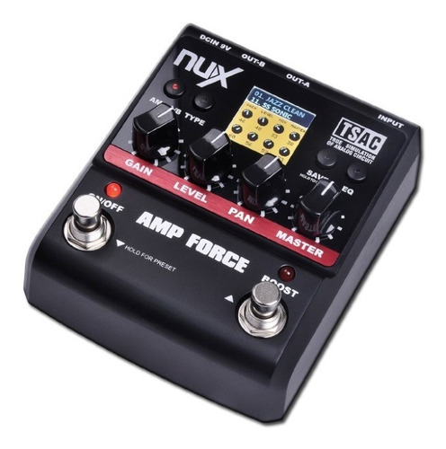 Nux Amp Force - Simulador De Amplificadores Color Negro