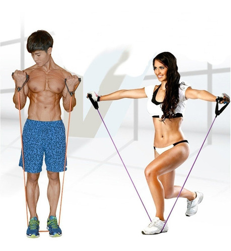 Banda Elástica Con Manijas Extensor Home Fitness Gimnasia