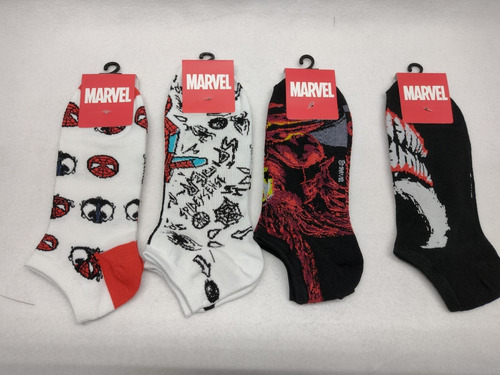 Calcetines Tines Pack 4 Hombre Marvel Spiderman Venom Geek
