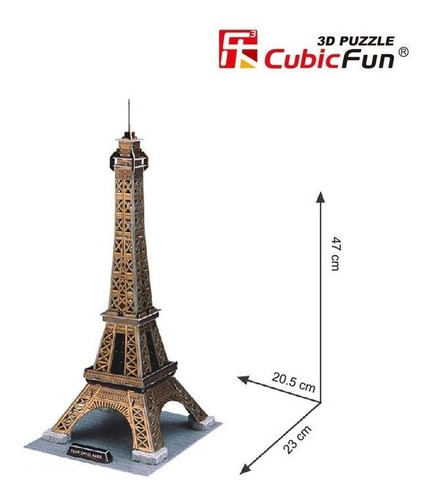 Puzzle 3d Eiffel Tower C044h 39 Pcs - Cubicfun