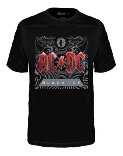 Camiseta Banda Stamp Infantil Ac/dc Black Ice