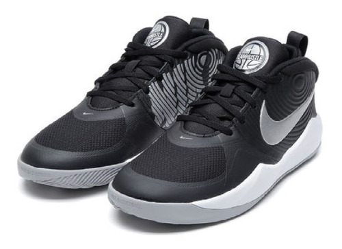 Tenis Para Basquetbol Nike Team Hustle D9 Silver Originales