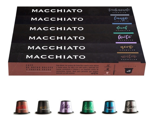 Pack Capsulas Cafe Macchiato Nespresso Sabores Varios X2