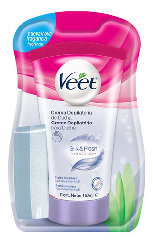 Crema Depilatoria De Ducha Veet Piel Sensible 150 Ml