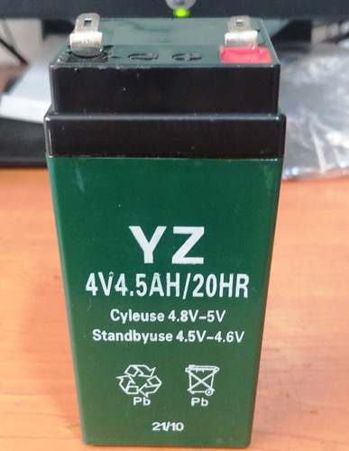 Bateria 4v X 4.5ah/20hr. Balanza Electronica Lamparas