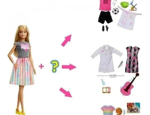 Imagen 7 de 7 de Barbie Con 8 Sorpresas Profesiones Yo Quiero Ser