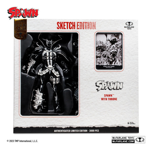 Mcfarlane Toys Spawn With Throne Sketch Edition (gold Label) (Usado)