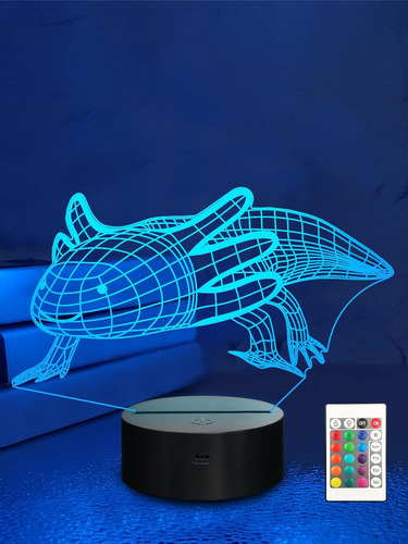 Lampara Axolotl Gifts De Lampeez, Lampara Axolotl 3d, Luz...