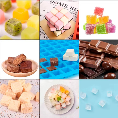 Molde De Silicon Cubos Mini Chocolates Gelatina Gomitas