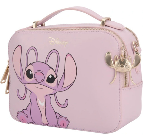 Stitch Bolsa Crossbody-dama Rosa Liso Dorado Na