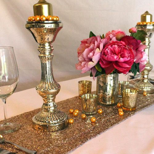 Camino De Mesa Table Runner Con Lentejuelas Y Purpurina Bril
