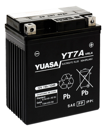 Batería Moto Yuasa Yt7a Yamaha Crypton 07/18