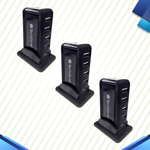 Paquete De 3 Hub Usb Techzone Tz17hub01, 7 Puertos