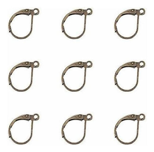 Beadthoven 10pcs Latón Antiguo Bronce Posterior Palanca Abie