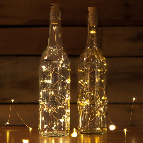 Luces Led Para Botellas De Vino 2m 20 Led A Pilas 12 Uds