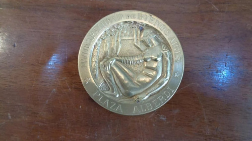 Antigua Medalla Municipalidad De Buenos Aires Plaza Alberdi