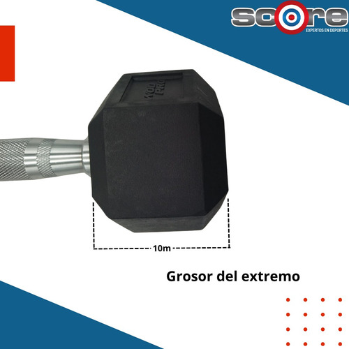 Mancuernas 15 Lb Par Hexagonal Pesas Crossfit Gym Color Negro