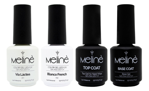 Meliné Kit Francesita Via Lactea Blanco Base Top Coat Local