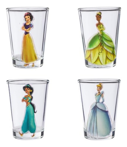 Juego De 4 Mini Vasos 1.5 Onzas Silver Buffalo Disney Prince