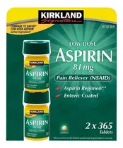 Comprar Kirkland Aspirina 81 Mg 2 Piezas Con 365 Tabletas Cada Una