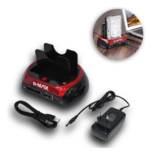 Leitor Usb Hd Externo Sata Ssd Ide Sd Gaveta - Bm753