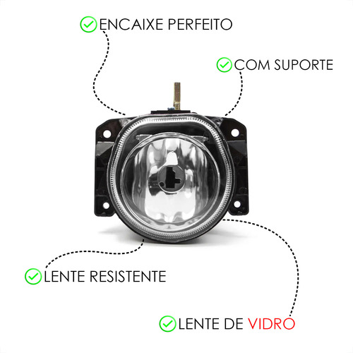 Kit Farol Milha Neblina Auxiliar Palio G5 2012 2013 14 15 16