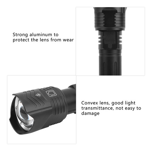 Linterna Impermeable, Antorcha De Carga Usb Portátil Para Ex