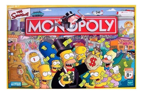 Imagen 1 de 8 de Juego de mesa Monopoly Los Simpsons Hasbro 9770