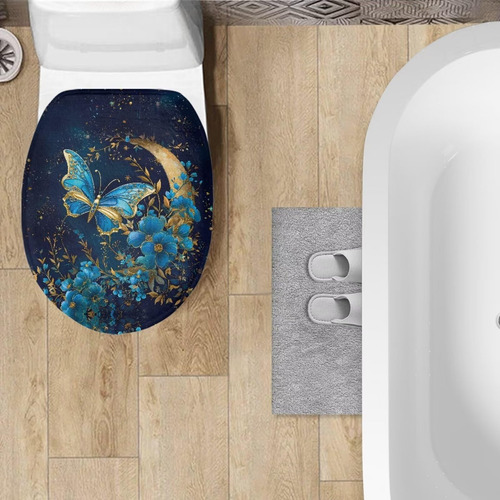 Fundas De Asiento De Inodoro Flashideas Mariposa Azul Color