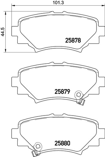 Balatas Traseras / Mazda 3 I 2014 A 2016 Semimetálica