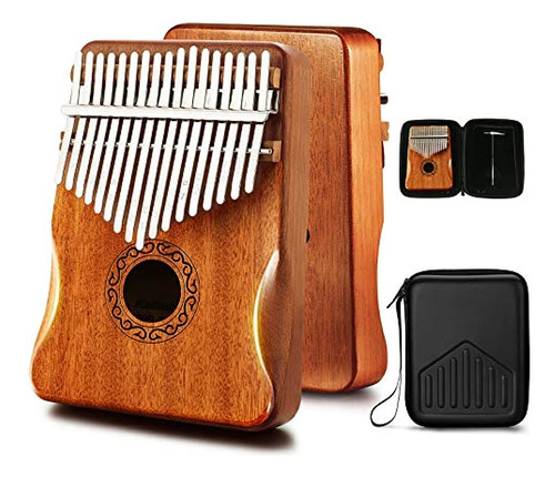 Kalimba Piano Para Pulgar 17 Teclas Con Madera De Caoba