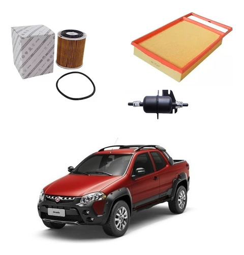 Kit Filtros Fiat Strada 1.6 16v E-torq