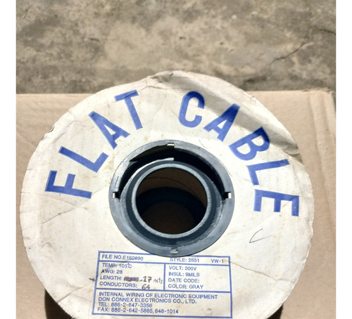 Cable Plano Flat 64 Conductores 28 Awg Flexible X 5 Metros