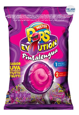 Chupetin Mister Pops Evolution Pintalengua Sin Tacc Bolsa