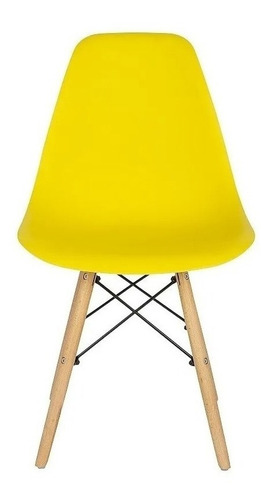 Set De 4 Sillas Estilo Eames Comedor Color Amarillo