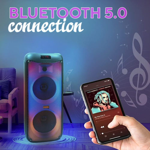 Altavoz Portátil Inalámbrico De Alta Potencia Con Bluetooth