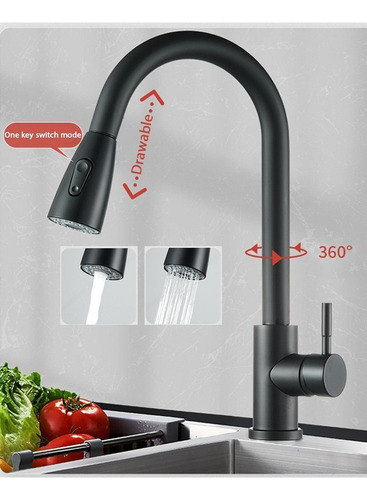 Grifo De Cocina Llave Lavaplatos Monomando Extensible