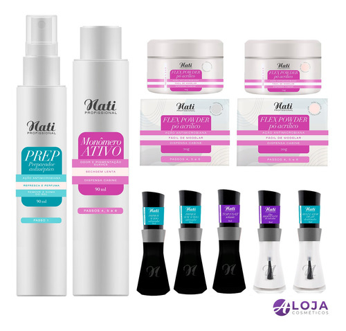 Imagem 1 de 11 de Kit Alongamento Nati - 9 Itens - Acrílico Profissional