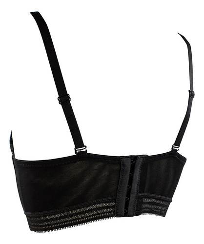 Paquete 3 Brasier De Encaje Tipo Top, Peto 3/4 Con Varillas
