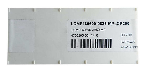 10 Insertos De Carburo Lcmf160600-a250-mp Cp200 Seco