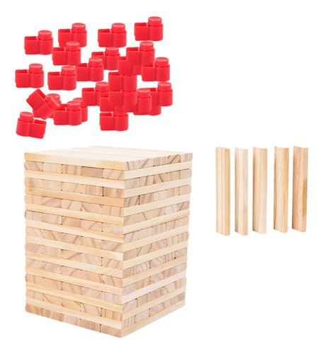 100 Piezas De Juegos De Apilamiento De Madera, Bloques De