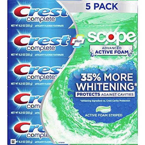 Crest Complete Advanced Flavoridetoothpaste 5 Pack 8.2 Oz Ne