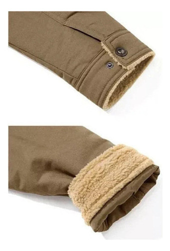 . Jaqueta Masculina Forrada Com Lã Grossa E Quente