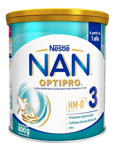 Imagen 1 de 1 de Leche De Fórmula En Polvo Nestlé Nan Optipro 3 En Lata 800g Por 6 U