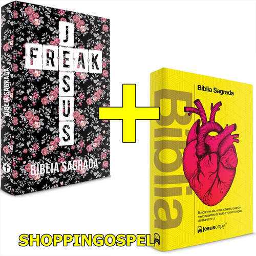 Bíblia Jesus Freak Floral + Bíblia Jesus Copy Coração