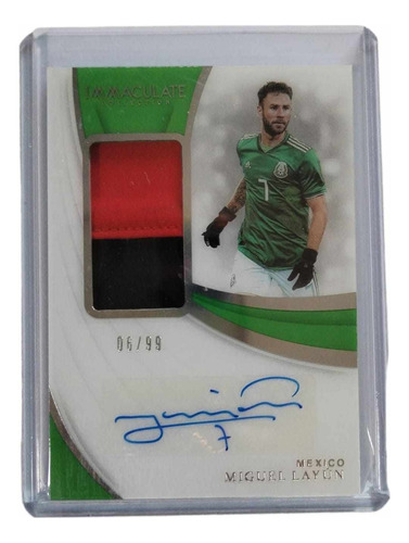 Tarjeta Immaculate Miguel Layun Autografo Y Parche Mexico