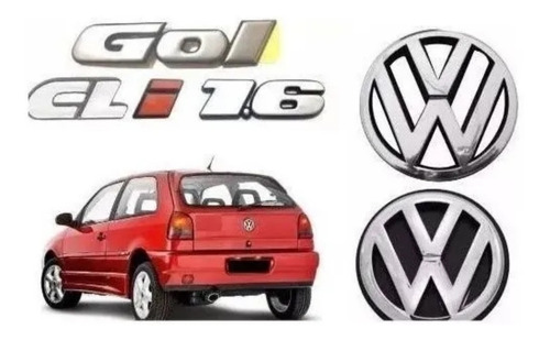 Juego Emblemas Insignias Volkswagen Gol G2 Cli 1.6 1995 1996