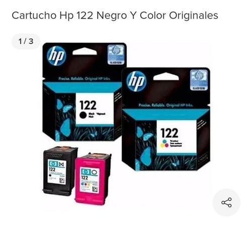 Cartuchos Hp 122 Negro Y Color 100% Originales Gatrantizados